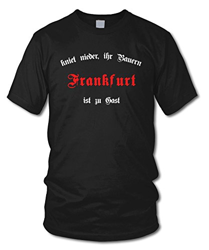 Frankfurt - Kniet nieder Ihr Bauern - Fan T-Shirt - Schwarz - Größe M Frankfurt - Kniet nieder Ihr Bauern - Fan T-Shirt - Schwarz - Größe M von shirtloge