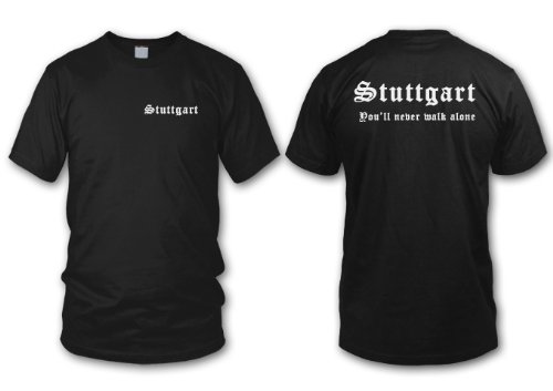 Stuttgart - You'll Never Walk Alone - Fan T-Shirt - Schwarz - Größe XXL Stuttgart - You'll Never Walk Alone - Fan T-Shirt - Schwarz - Größe XXL von shirtloge