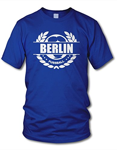 shirtloge - Berlin - Fussball Lorbeerkranz - Fan T-Shirt - Royal - Größe S shirtloge - Berlin - Fussball Lorbeerkranz - Fan T-Shirt - Royal - Größe S von shirtloge