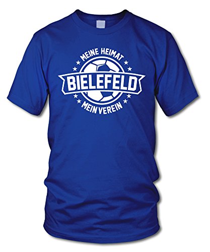 shirtloge - Bielefeld - Meine Heimat, Mein Verein - Fan T-Shirt - Royalblau - Größe L von shirtloge