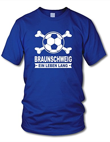 shirtloge - Braunschweig - EIN Leben Lang - Fan T-Shirt - Royal - Größe XL shirtloge - Braunschweig - EIN Leben Lang - Fan T-Shirt - Royal - Größe XL von shirtloge