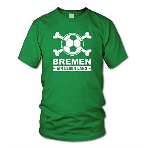 shirtloge - Bremen - EIN Leben Lang - Fan T-Shirt - Grün - Größe M shirtloge - Bremen - EIN Leben Lang - Fan T-Shirt - Grün - Größe M von shirtloge