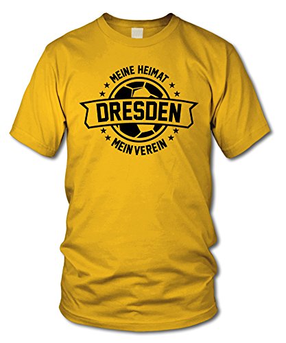 shirtloge - Dresden - Meine Heimat, Mein Verein - Fan T-Shirt - Gelb - Größe XL shirtloge - Dresden - Meine Heimat, Mein Verein - Fan T-Shirt - Gelb - Größe XL von shirtloge