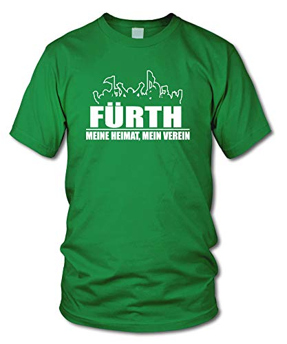 shirtloge - FÜRTH - Fanblock - Meine Heimat, Mein Verein - Fussball Fan T-Shirt - Grün - Größe XL von shirtloge