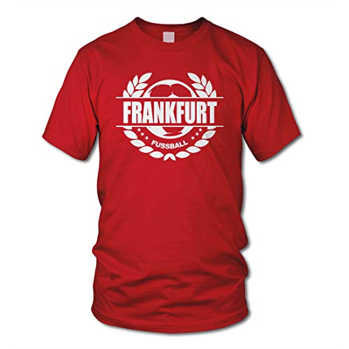shirtloge - Frankfurt - Fussball Lorbeerkranz - Fan T-Shirt - Rot - Größe L shirtloge - Frankfurt - Fussball Lorbeerkranz - Fan T-Shirt - Rot - Größe L von shirtloge