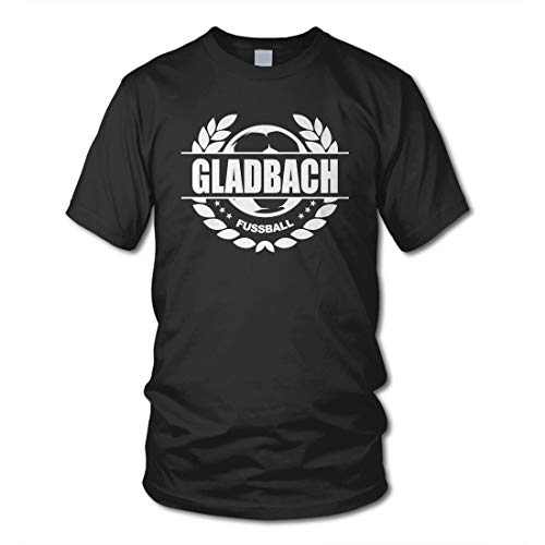 shirtloge - Gladbach - Fussball Lorbeerkranz - Fan T-Shirt - Schwarz - Größe XXL von shirtloge