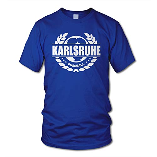 shirtloge - Karlsruhe - Fussball Lorbeerkranz - Fan T-Shirt - Royal - Größe L shirtloge - Karlsruhe - Fussball Lorbeerkranz - Fan T-Shirt - Royal - Größe L von shirtloge