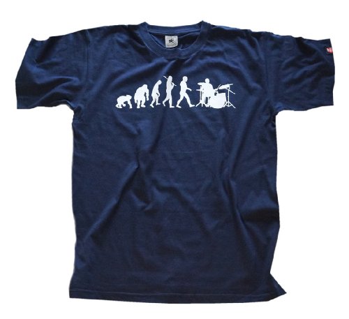 Shirtzshop Erwachsene T-Shirt Original Drummer Schlagzeuger Evolution, Navy, L, sshop-evodrum-t Shirtzshop Erwachsene T-Shirt Original Drummer Schlagzeuger Evolution, Navy, L, sshop-evodrum-t von shirtzshop