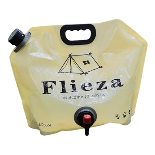 shizuku Wasserkantine, faltbar, tragbar, 7,5 l, lebensmittelechter Behälter mit Zapfen, für Outdoor-Wanderrucksack und Überlebens-Set von shizuku