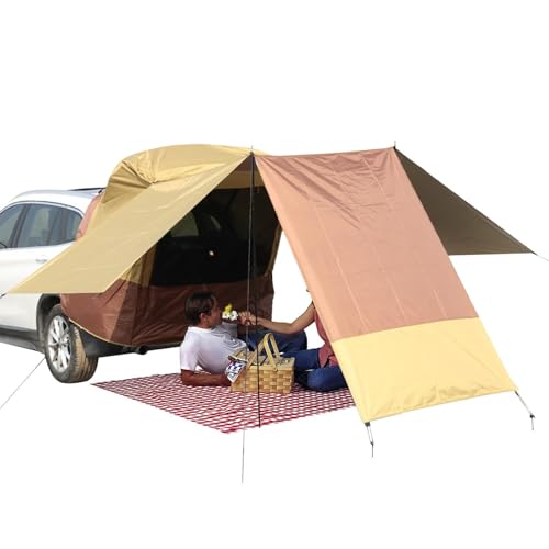 Fahrzeug-Dachzelt, Auto-Campingausrüstung, Outdoor-Campingzubehör, Campingzelt mit Fahrzeugbefestigung, tragbarer Auto-Campingunterstand, vielseitiges Unterschlupfzelt für 5 bis 8 Personen von shjxi