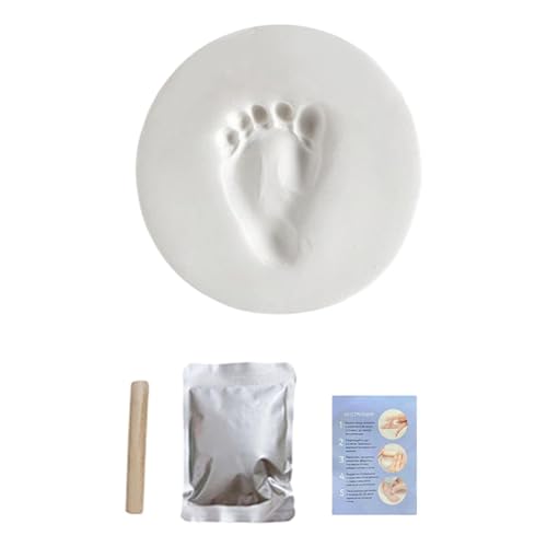 shjxi Handabdruck-Kit in Lebensmittelqualität | Baby-Handabdruck-Ton-Kit | Kinder-Fußabdruck-Andenken-Set | Haustierpfotenabdruck-Andenken-Ton mit emotionaler Verbindung für Kinderzimmer Dekor und von shjxi