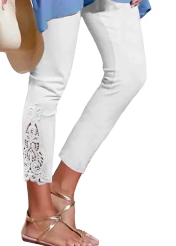 shownicer Damen 3/4 Leggings Große Größe Capri Hose High Waist Frauen Stretch Laufhose Freizeithose Leicht Sommer Dünne Basic Leggins Stoffhose Sommerhose E Weiß M shownicer Damen 3/4 Leggings Große Größe Capri Hose High Waist Frauen Stretch Laufhose Freizeithose Leicht Sommer Dünne Basic Leggins Stoffhose Sommerhose E Weiß M von shownicer