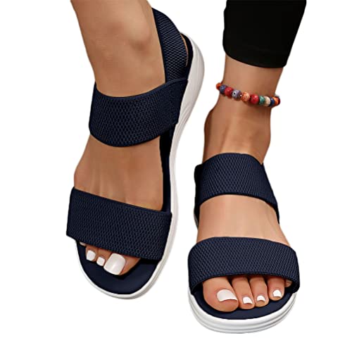 shownicer Damen Sommer Plateau Sandalen Elegant Bequeme Flach Backstrap Sandal Freizeit Sommerschuhe Strand Sandalen Treckingsandalen Stretch Fly Woven A Marine 43 EU shownicer Damen Sommer Plateau Sandalen Elegant Bequeme Flach Backstrap Sandal Freizeit Sommerschuhe Strand Sandalen Treckingsandalen Stretch Fly Woven A Marine 43 EU von shownicer