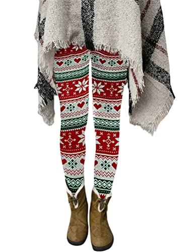 shownicer Leggings Damen Weihnachts Druck Blickdichte Sport Yogahosen Slim Fit Hohe Taille Lange Fitnesshose Tights Elastische Weihnachtsdruck Strumpfhosen Freizeithosen Streetwear C Grün 02 XL von shownicer