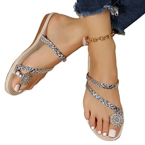 shownicer Sommer Sandalen Damen Schmetterling Strass Strandsandalen Freizeit Flip Flops Sandaletten Flach Zehentrenner Glitzer Strass Hausschuhe C Silber 42 EU shownicer Sommer Sandalen Damen Schmetterling Strass Strandsandalen Freizeit Flip Flops Sandaletten Flach Zehentrenner Glitzer Strass Hausschuhe C Silber 42 EU von shownicer