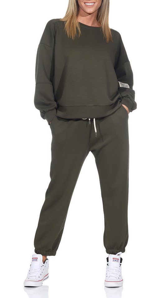 simaranda Jogginganzug Damen Jogginganzug 7065 36-42 Olive, bestehend aus Hose und Oberteil simaranda Jogginganzug Damen Jogginganzug 7065 36-42 Olive, bestehend aus Hose und Oberteil von simaranda