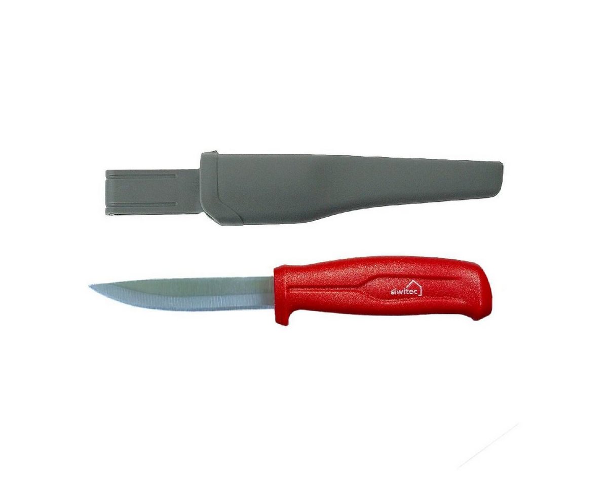 siwitec Universalmesser mit 9,5 cm Klingenlänge und 20,5 cm Gesamtlänge, feststehende Klinge, (20,5 cm Gesamtlänge), Stahlklinge, Vielseitig, Ergonomisch, Rutschfest, Inkl Gürtelhalter von siwitec