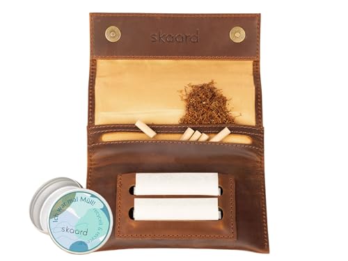 skaard Tabaktasche Leder, Braun, Tabakbeutel mit Taschenaschenbecher skaard Tabaktasche Leder, Braun, Tabakbeutel mit Taschenaschenbecher von skaard
