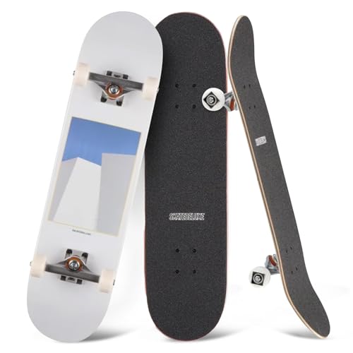 skatedeluxe | Architectonic - 7.75" | Skateboard Komplettboard | 7-lagiges Ahornholz Deck, Urethan-Rollen, Skatedeluxe Griptape, ABEC 5 Kugellager | Skateboards für Kinder, Teenager, Erwachsene von skatedeluxe