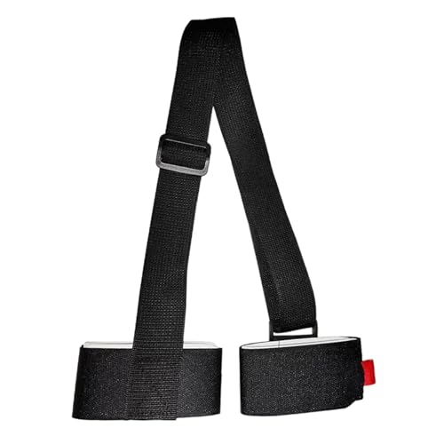 skyrabbiter Verstellbare Skiträger, Verstellbare Schulter Carrier Lash Griff Riemen mit Gepolsterten Fastener Tape Strap Loop für Leicht Tragen Skis und Pole, Nylon, Mehrfarbig (A) von skyrabbiter