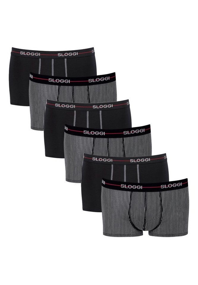 sloggi Retro Boxer 6er Pack Start (Spar-Set, 6-St) Hipster Short / Pant - Baumwolle - ohne Eingriff von sloggi