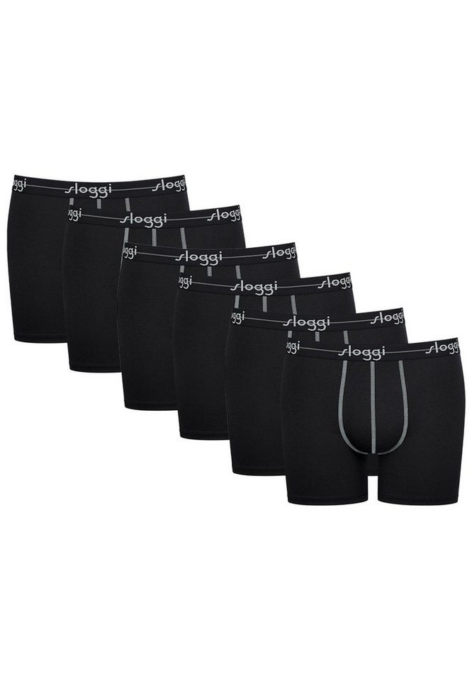 sloggi Retro Boxer 6er Pack Start (Spar-Set, 6-St) Long Short / Pant - Baumwolle - Ohne Eingriff - von sloggi