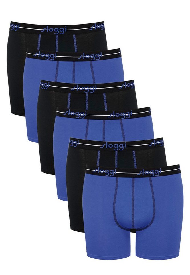 sloggi Retro Boxer 6er Pack Start (Spar-Set, 6-St) Long Short / Pant - Baumwolle - ohne Eingriff von sloggi