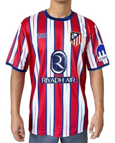 smartketing Atlético de Madrid, offizielle Replik 1. Mannschaft 24/25, Julián Álvarez, Trikot für Erwachsene, rot-weiß, Design mit Wappen Atleti, Rot und Weiß, Größe XS smartketing Atlético de Madrid, offizielle Replik 1. Mannschaft 24/25, Julián Álvarez, Trikot für Erwachsene, rot-weiß, Design mit Wappen Atleti, Rot und Weiß, Größe XS von smartketing