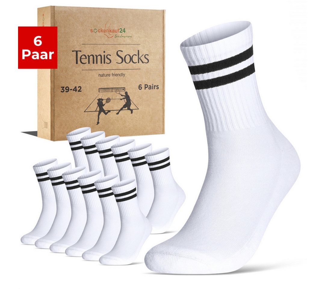 sockenkauf24 Tennissocken Herren Sportsocken Exclusive Retro Crew Socken (6 Paar) verstärkte Ferse & Fußspitze, gepolsterte Sohle, gekämmte Baumwolle sockenkauf24 Tennissocken Herren Sportsocken Exclusive Retro Crew Socken (6 Paar) verstärkte Ferse & Fußspitze, gepolsterte Sohle, gekämmte Baumwolle von sockenkauf24