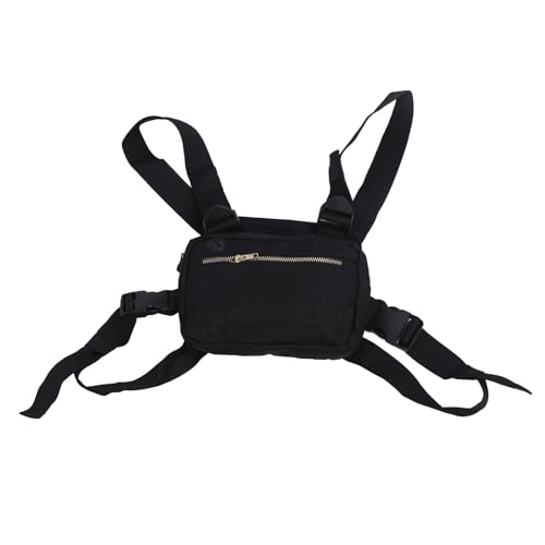 Brusttasche, Sport-Utility-Brusttasche, minimalistischer Laufrucksack, Wasserabweisende Brusttasche mit verstellbarem Riemen für Sport, Laufen, Radfahren von sojupcal