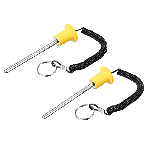 sourcing map 2 Stück 8mm x 125mm Gewichtsstapelstift mit Zugseil Magnetisches Krafttrainingsgerät Zubehör für Fitnesstraining Gelb sourcing map 2 Stück 8mm x 125mm Gewichtsstapelstift mit Zugseil Magnetisches Krafttrainingsgerät Zubehör für Fitnesstraining Gelb von sourcing map