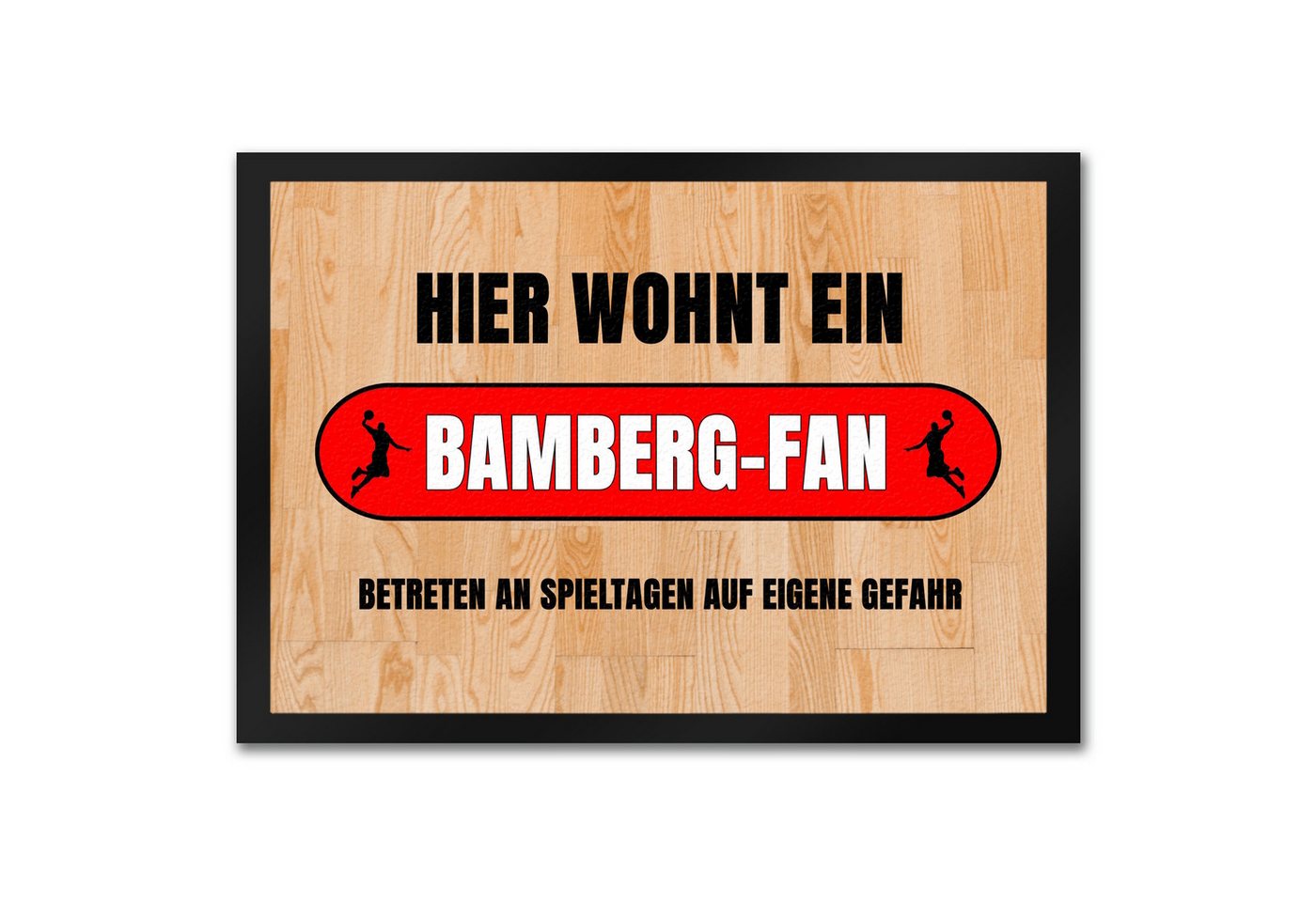 speecheese Fußmatte Hier wohnt ein Bamberg Fan Fußmatte in 35x50 cm mit Turnhallenboden speecheese Fußmatte Hier wohnt ein Bamberg Fan Fußmatte in 35x50 cm mit Turnhallenboden von speecheese