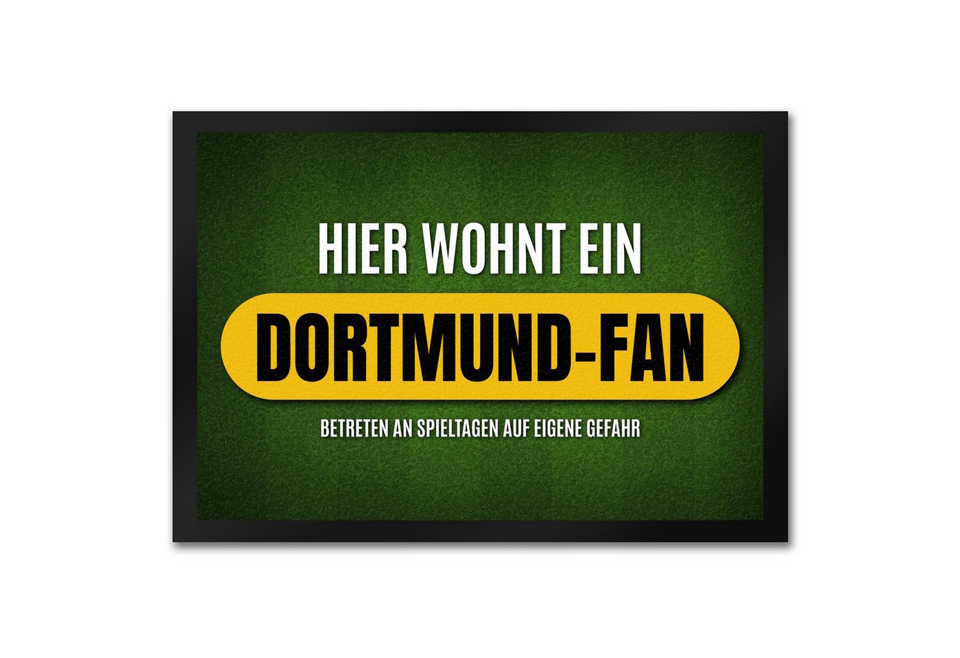 speecheese Fußmatte Hier wohnt ein Dortmund Fan Fußmatte mit Rasen Motiv Fußball Tor speecheese Fußmatte Hier wohnt ein Dortmund Fan Fußmatte mit Rasen Motiv Fußball Tor von speecheese