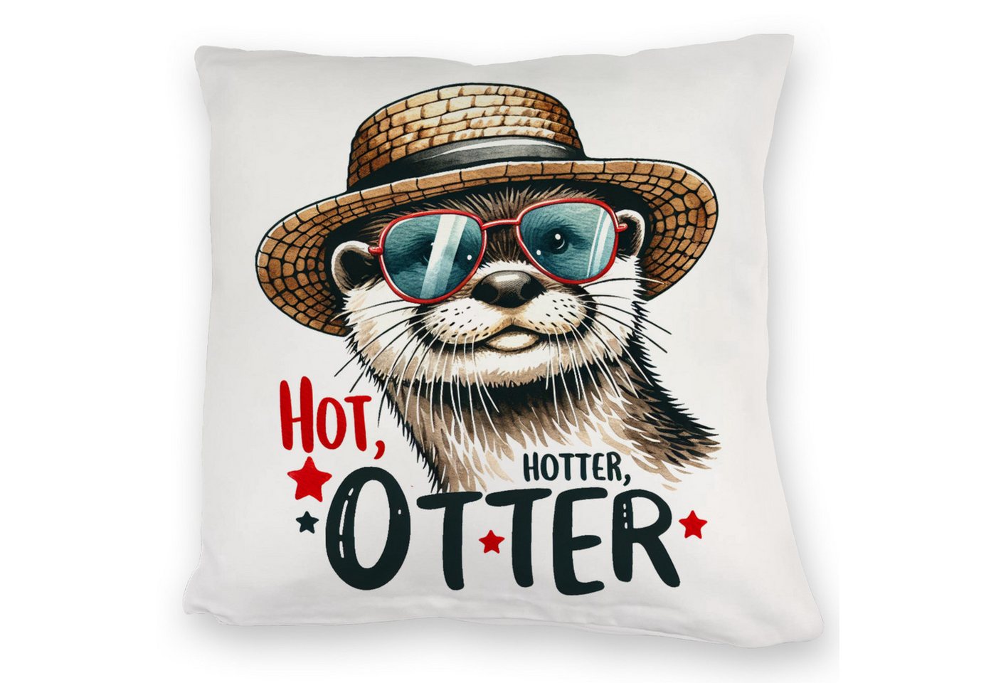 speecheese Dekokissen Otter mit Sonnenbrille und Strohhut Kuschelkissen Spruch Hot Hotter speecheese Dekokissen Otter mit Sonnenbrille und Strohhut Kuschelkissen Spruch Hot Hotter von speecheese