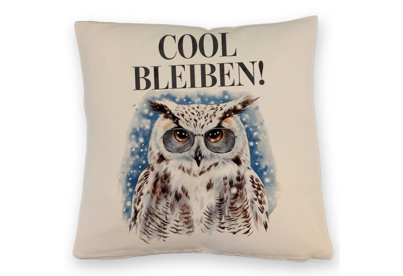 speecheese Dekokissen Schneeeule mit Sonnenbrille Cool bleiben Kissen mit Leinenoptik speecheese Dekokissen Schneeeule mit Sonnenbrille Cool bleiben Kissen mit Leinenoptik von speecheese