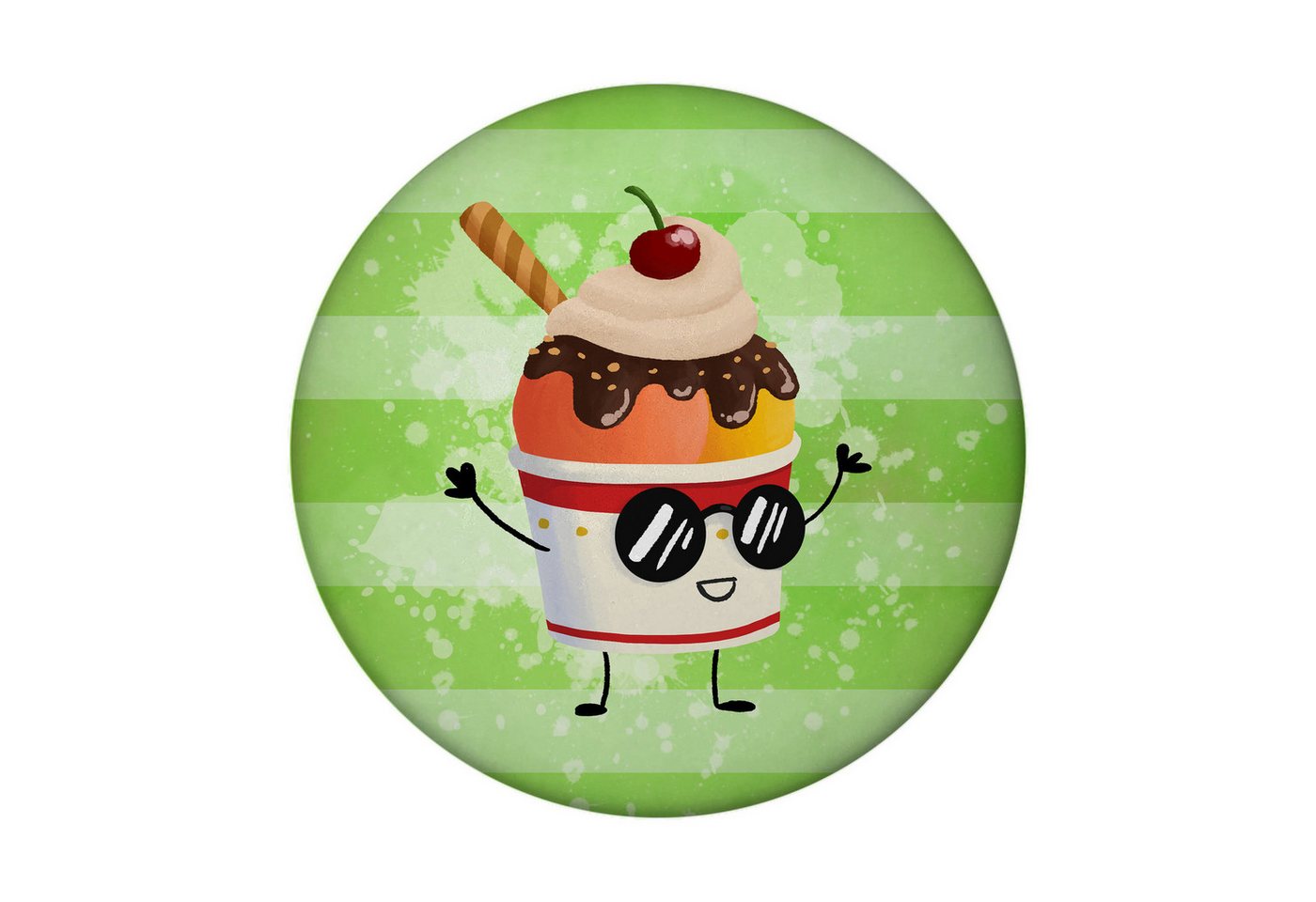 speecheese Magnet Eisbecher mit Sonnenbrille Sommer Magnet rund mit Flaschenöffner speecheese Magnet Eisbecher mit Sonnenbrille Sommer Magnet rund mit Flaschenöffner von speecheese