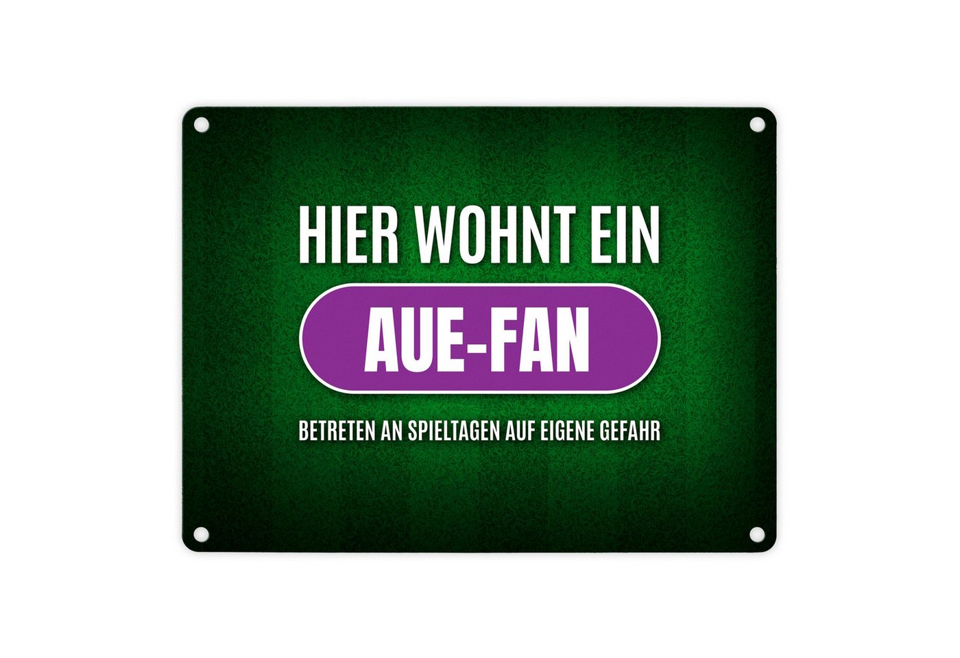 speecheese Metallschild Hier wohnt ein Aue Fan Metallschild mit Rasen Motiv Fußball Tor speecheese Metallschild Hier wohnt ein Aue Fan Metallschild mit Rasen Motiv Fußball Tor von speecheese
