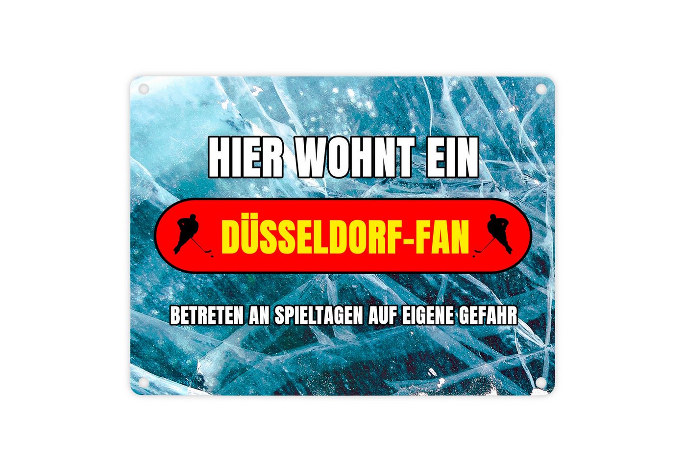 speecheese Metallschild Hier wohnt ein Düsseldorf Fan Metallschild in 15x20 cm mit Eishallen speecheese Metallschild Hier wohnt ein Düsseldorf Fan Metallschild in 15x20 cm mit Eishallen von speecheese