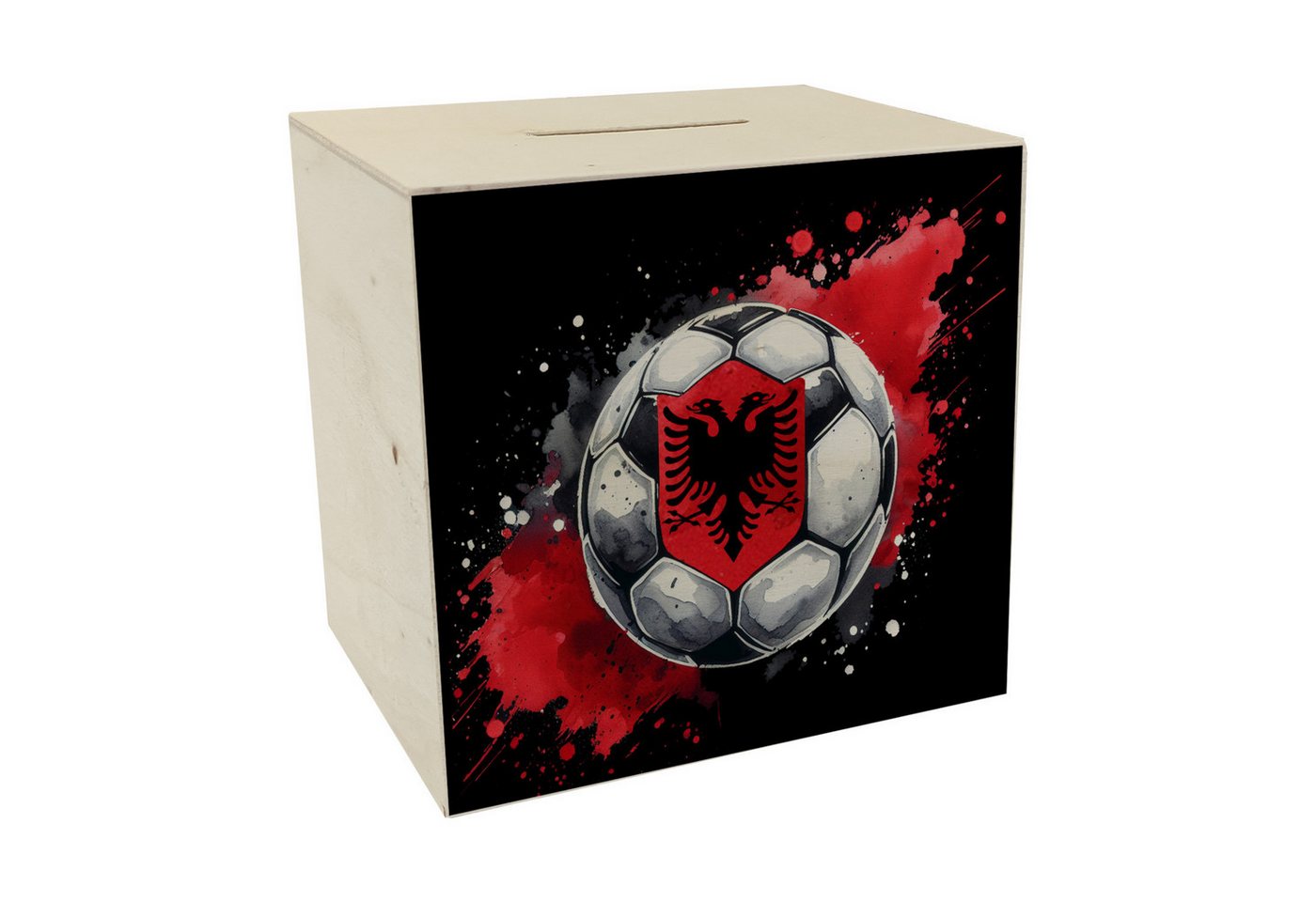 speecheese Spardose Fußball Albanien Spardose aus Holz speecheese Spardose Fußball Albanien Spardose aus Holz von speecheese