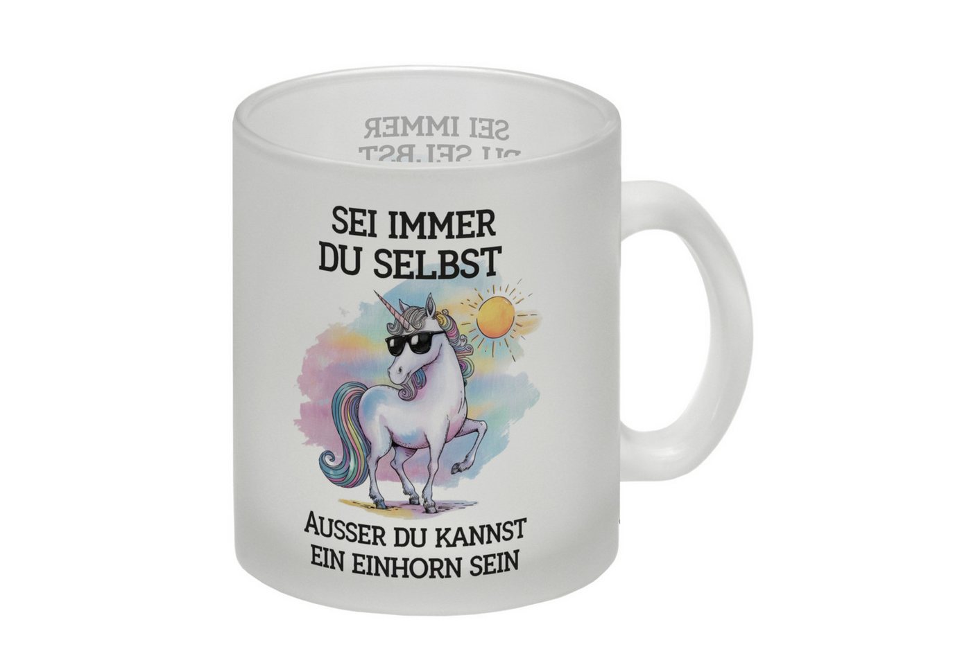 speecheese Tasse Einhorn mit Sonnenbrille Glas Tasse Sei ein Einhorn speecheese Tasse Einhorn mit Sonnenbrille Glas Tasse Sei ein Einhorn von speecheese