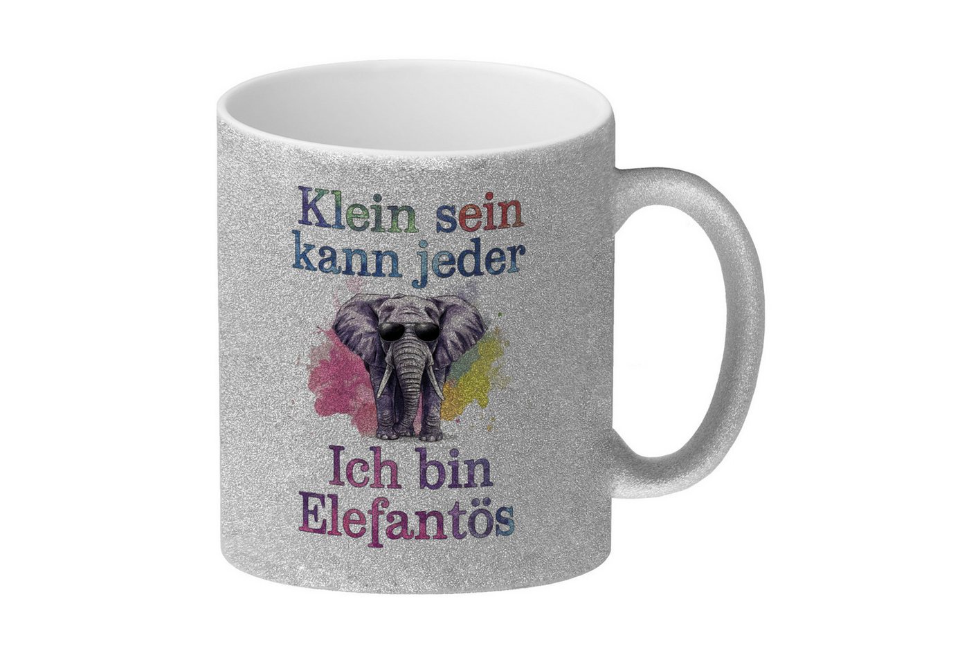 speecheese Tasse Elefant mit Sonnenbrille Glitzer-Kaffeebecher - Ich bin elefantös speecheese Tasse Elefant mit Sonnenbrille Glitzer-Kaffeebecher - Ich bin elefantös von speecheese