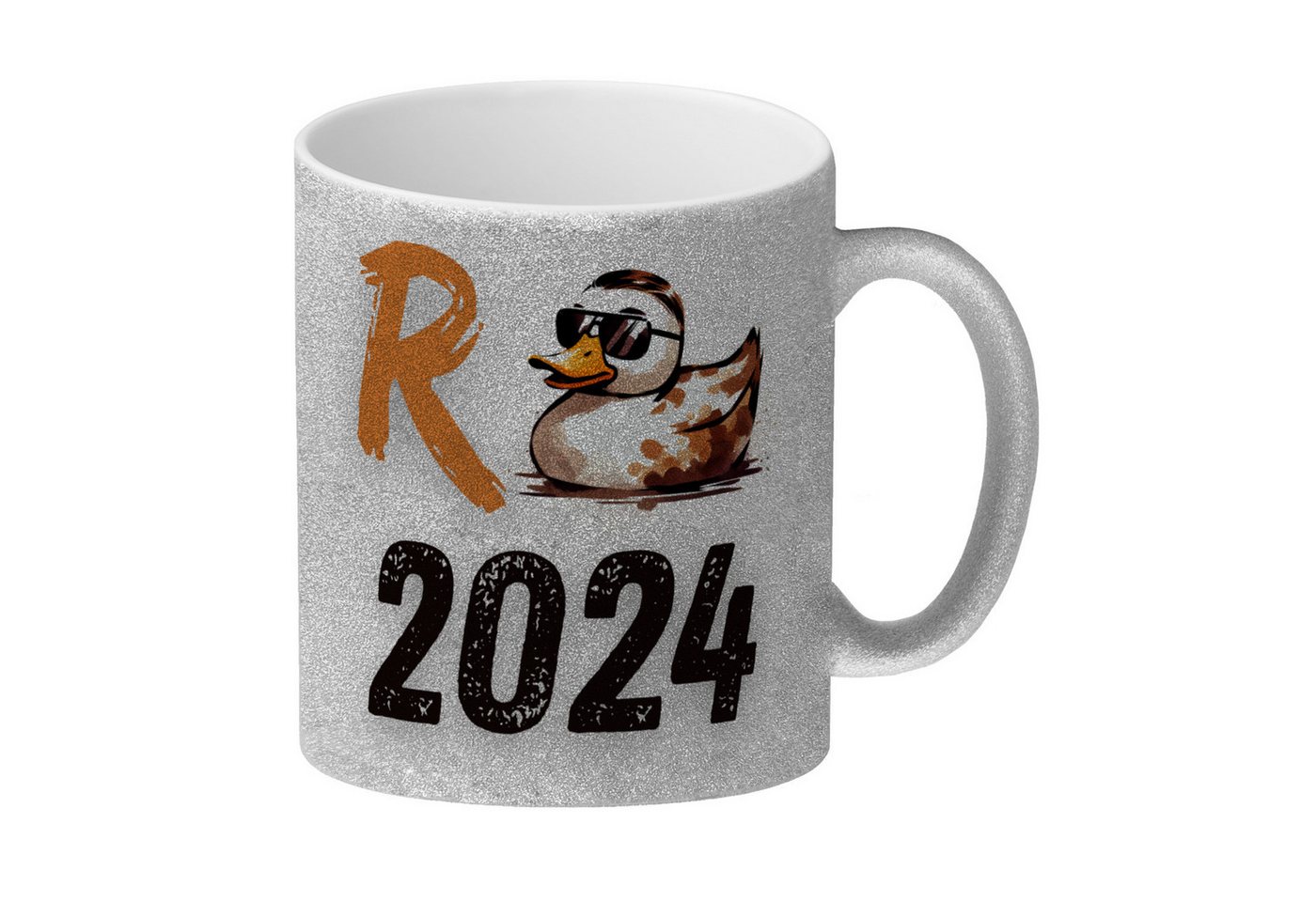 speecheese Tasse Ente mit Sonnenbrille Glitzer-Kaffeebecher mit Spruch Rente 2024 speecheese Tasse Ente mit Sonnenbrille Glitzer-Kaffeebecher mit Spruch Rente 2024 von speecheese
