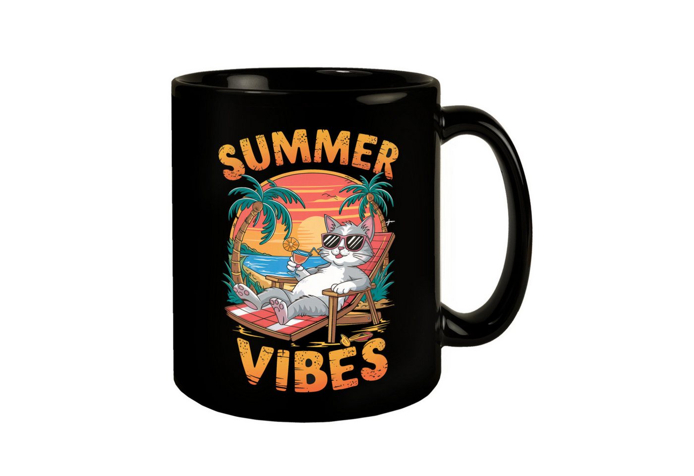 speecheese Tasse Katze Sonnenbrille Summer Vibes Tasse speecheese Tasse Katze Sonnenbrille Summer Vibes Tasse von speecheese