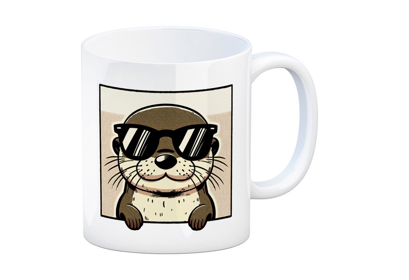 speecheese Tasse Retro Otter mit Sonnenbrille Kaffeebecher von speecheese