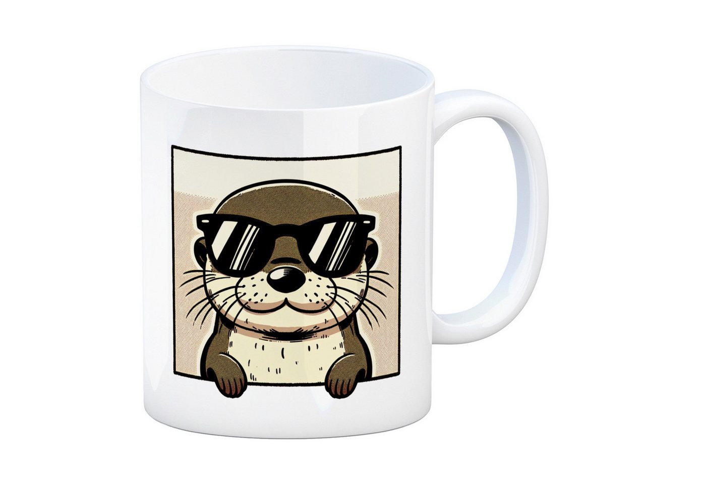 speecheese Tasse Retro Otter mit Sonnenbrille Kaffeebecher speecheese Tasse Retro Otter mit Sonnenbrille Kaffeebecher von speecheese