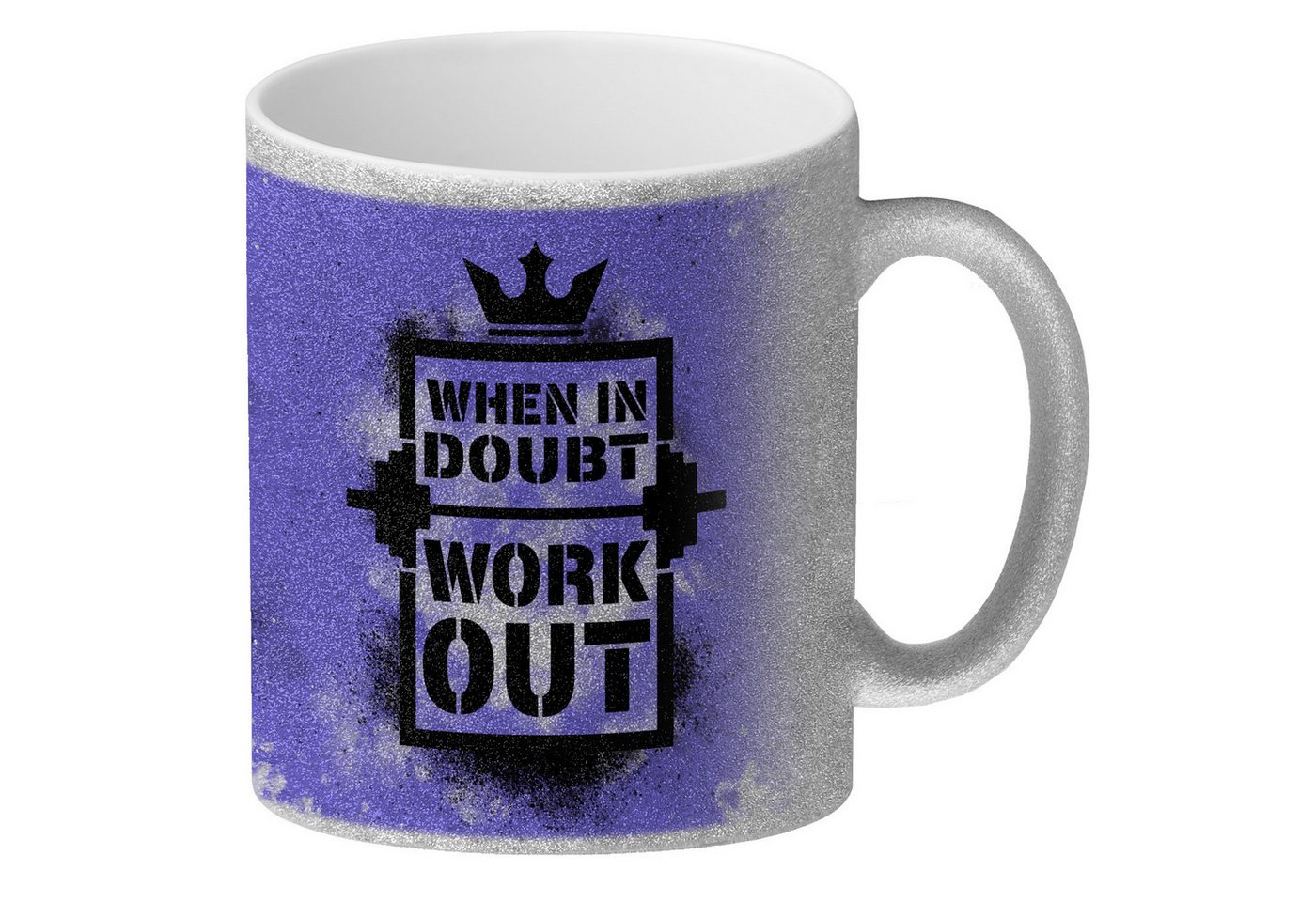 speecheese Tasse When in doubt Work out Glitzer Kaffeebecher mit motivierendem Spruch speecheese Tasse When in doubt Work out Glitzer Kaffeebecher mit motivierendem Spruch von speecheese