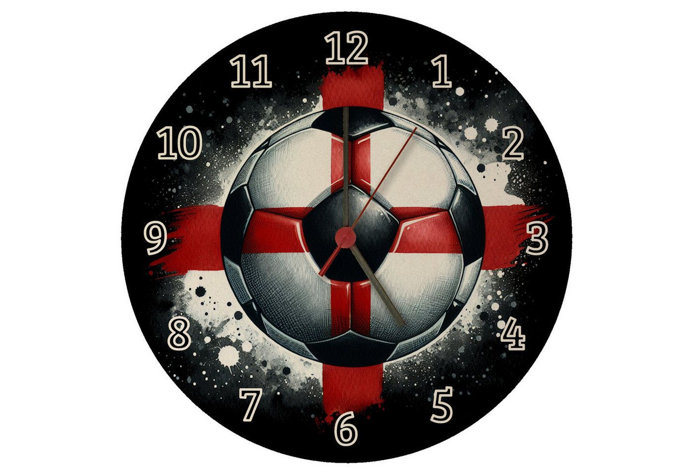 speecheese Wanduhr Fußball Englische Flagge Wanduhr aus MDF speecheese Wanduhr Fußball Englische Flagge Wanduhr aus MDF von speecheese