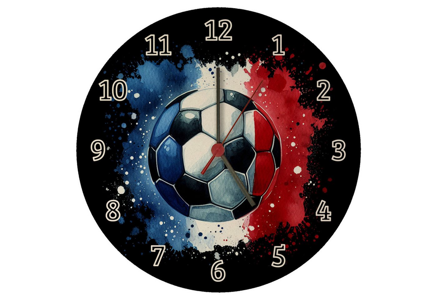 speecheese Wanduhr Fußball Frankreich Flagge Wanduhr aus MDF speecheese Wanduhr Fußball Frankreich Flagge Wanduhr aus MDF von speecheese