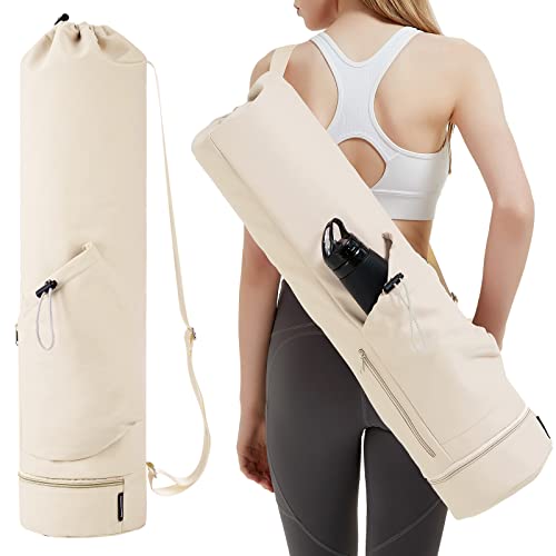 Yogatasche mit Nassfach und Flaschentasche Sporttasche Damen Verstellbarer Schultergurt Gym Yoga Tasche für Pilates Yogamatten & Yoga-Zubehör, Beige(Patent Angemeldet) Yogatasche mit Nassfach und Flaschentasche Sporttasche Damen Verstellbarer Schultergurt Gym Yoga Tasche für Pilates Yogamatten & Yoga-Zubehör, Beige(Patent Angemeldet) von sportsnew