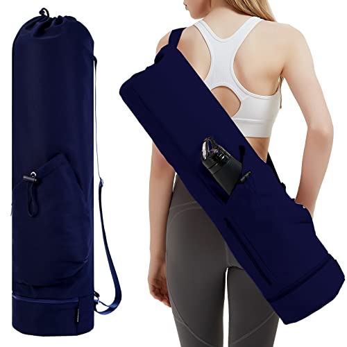 Yogatasche mit Nassfach und Flaschentasche Sporttasche Damen Verstellbarer Schultergurt Gym Yoga Tasche für Pilates Yogamatten & Yoga-Zubehör, Marineblau(Patent Angemeldet) Yogatasche mit Nassfach und Flaschentasche Sporttasche Damen Verstellbarer Schultergurt Gym Yoga Tasche für Pilates Yogamatten & Yoga-Zubehör, Marineblau(Patent Angemeldet) von sportsnew